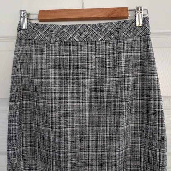 RW&CO pencil skirt grey plaid size 0 - Picture 4 of 16